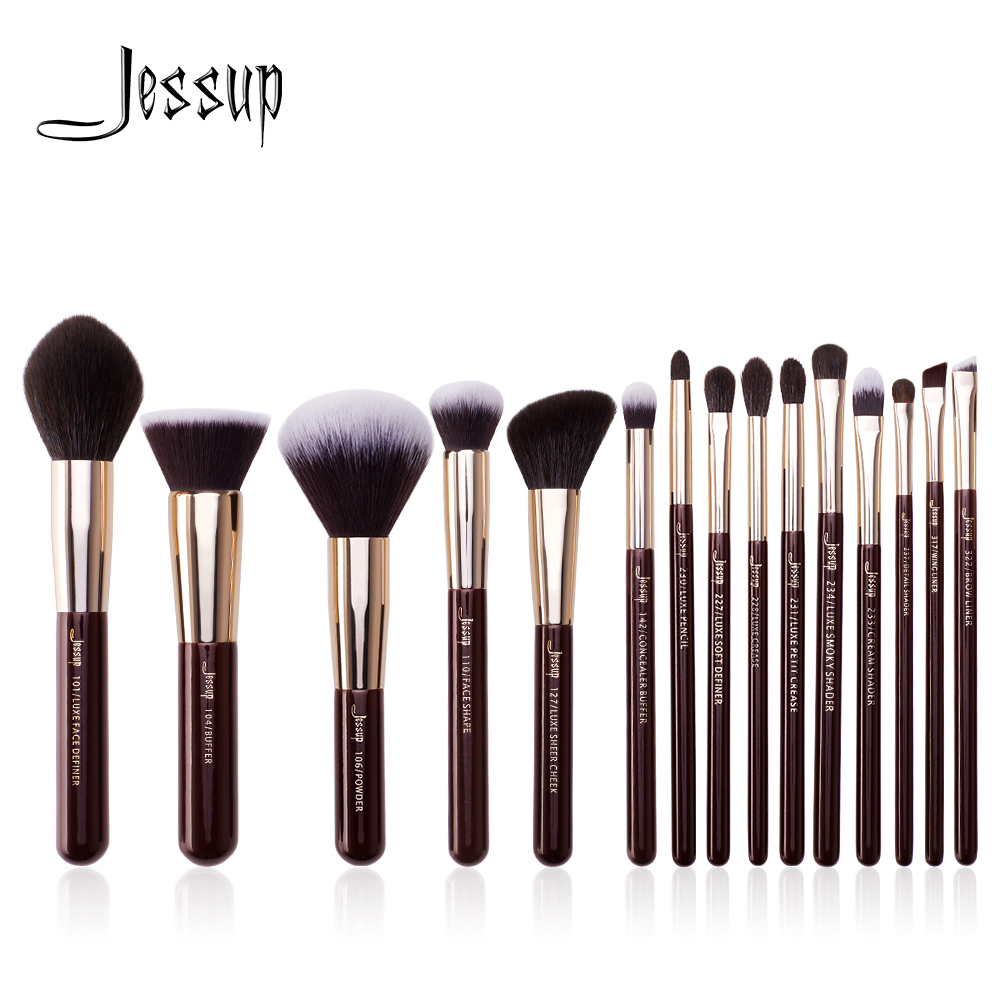 Blush Brush Kabuki - Jessup Makeup Brushes Set 15pcs Professional