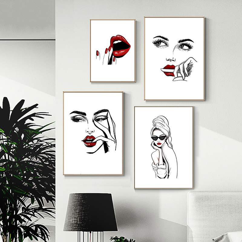 Beauty Makeup Quotes - Nordic fashion makeup poster print modern
