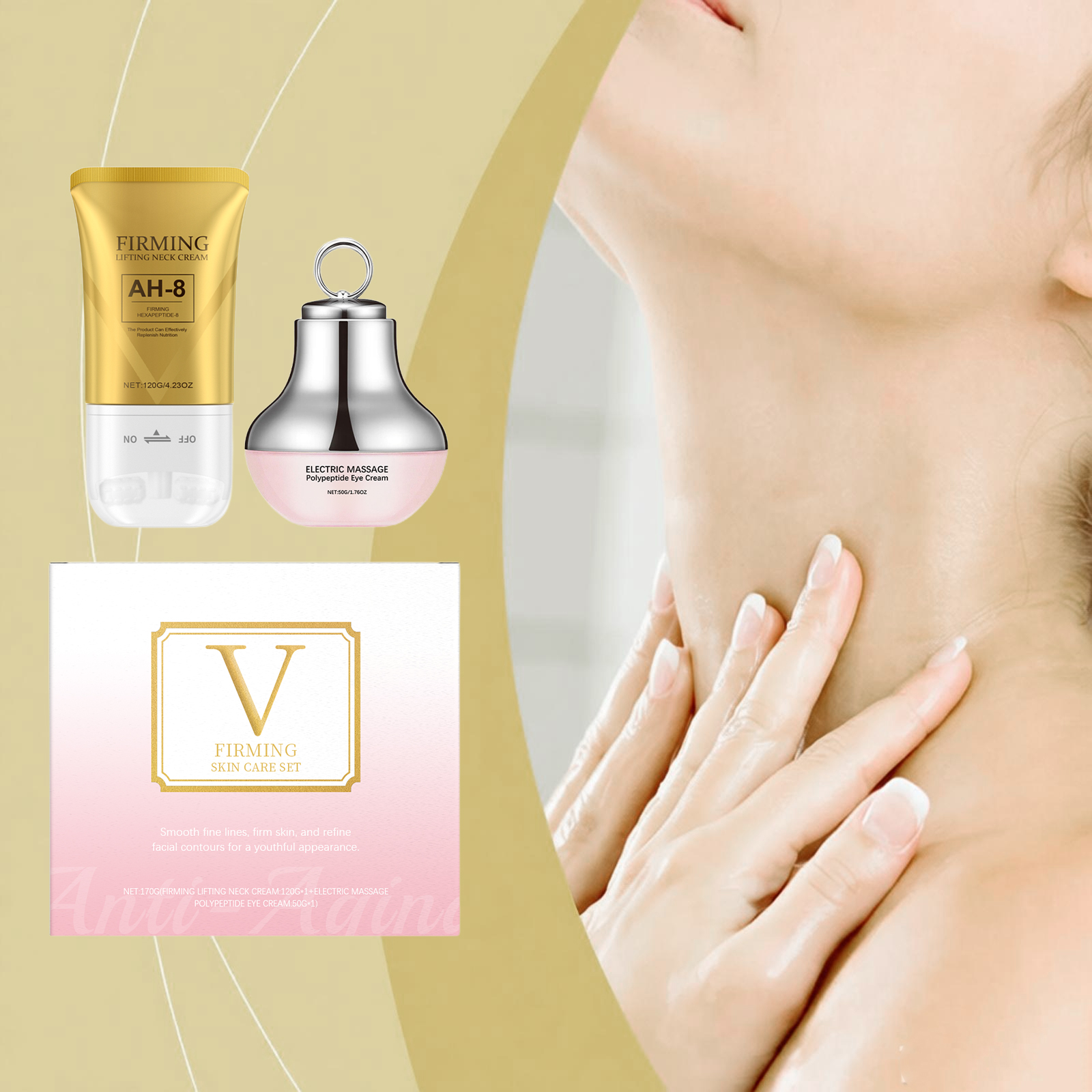 Anti-Aging Face Cream - Ah-8 Firming Neck Cream Smoothing Wrinkles
