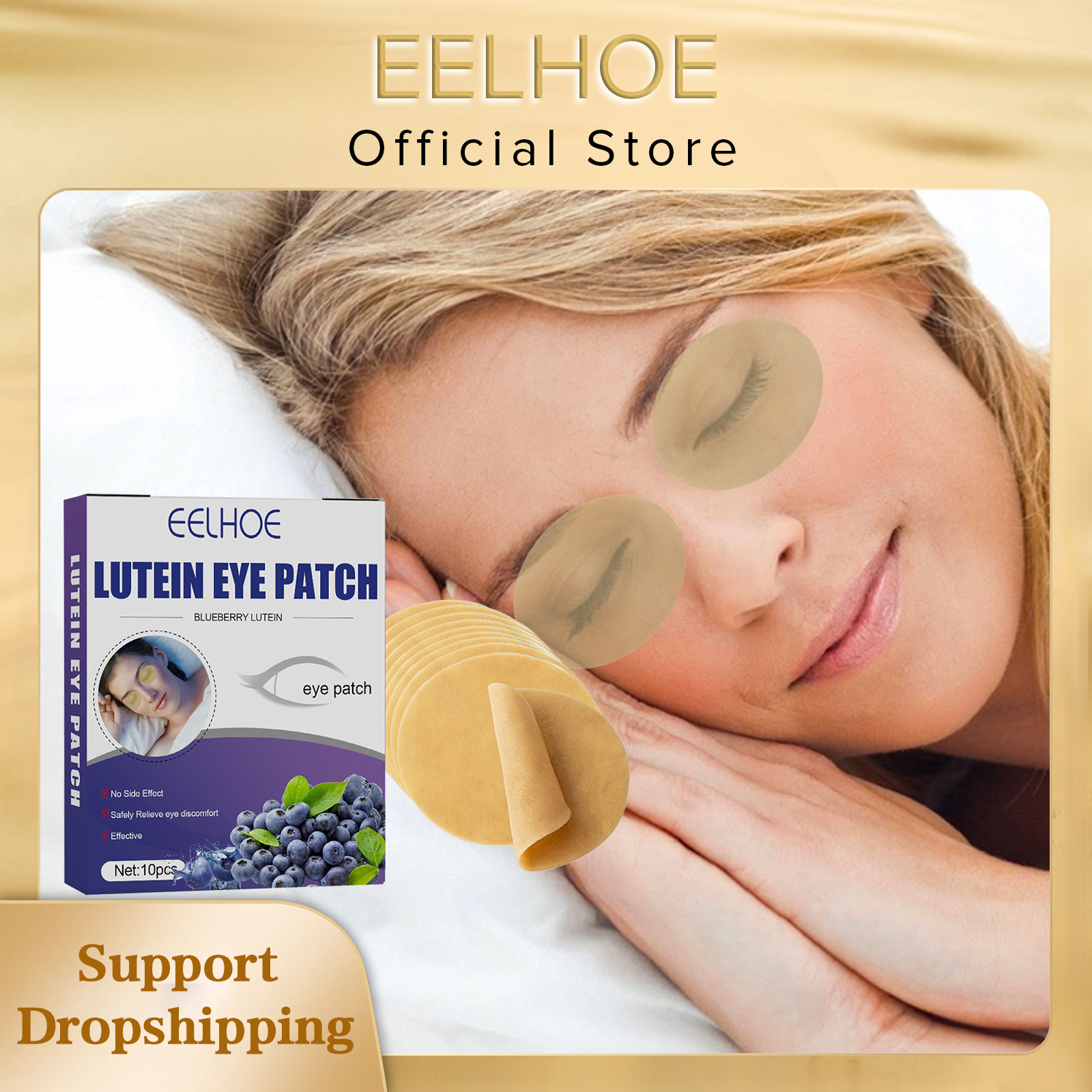 Collagen Eye Patch - EELHOE Blueberry Lutein Eye Patch Relieve