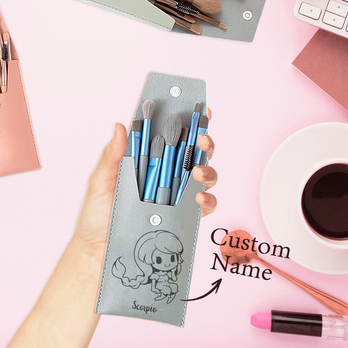 Beauty Makeup Names - 1pc Custom Name Makeup Brush, Beauty