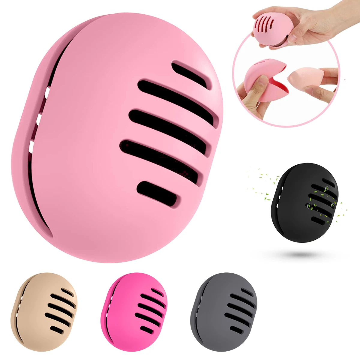 Beauty Makeup Box Set - Eco-friendly Silicone Puff Storage Box, 1PC