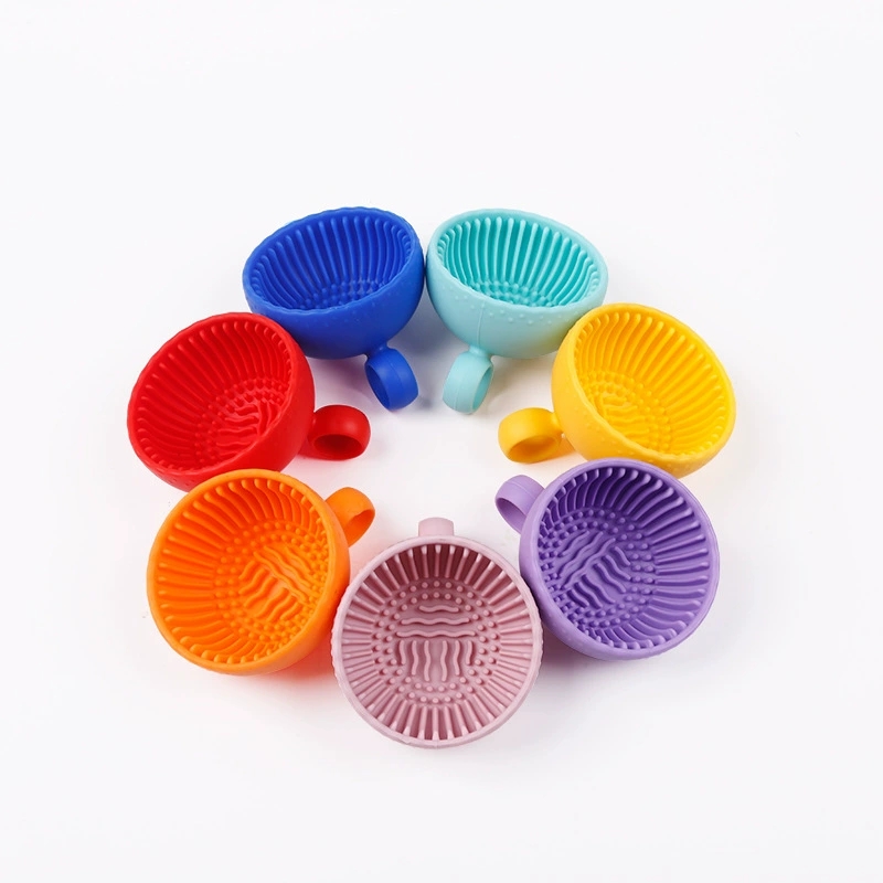 Blush Brush Kabuki - Silicone Makeup Brush Cleaner Bowl for