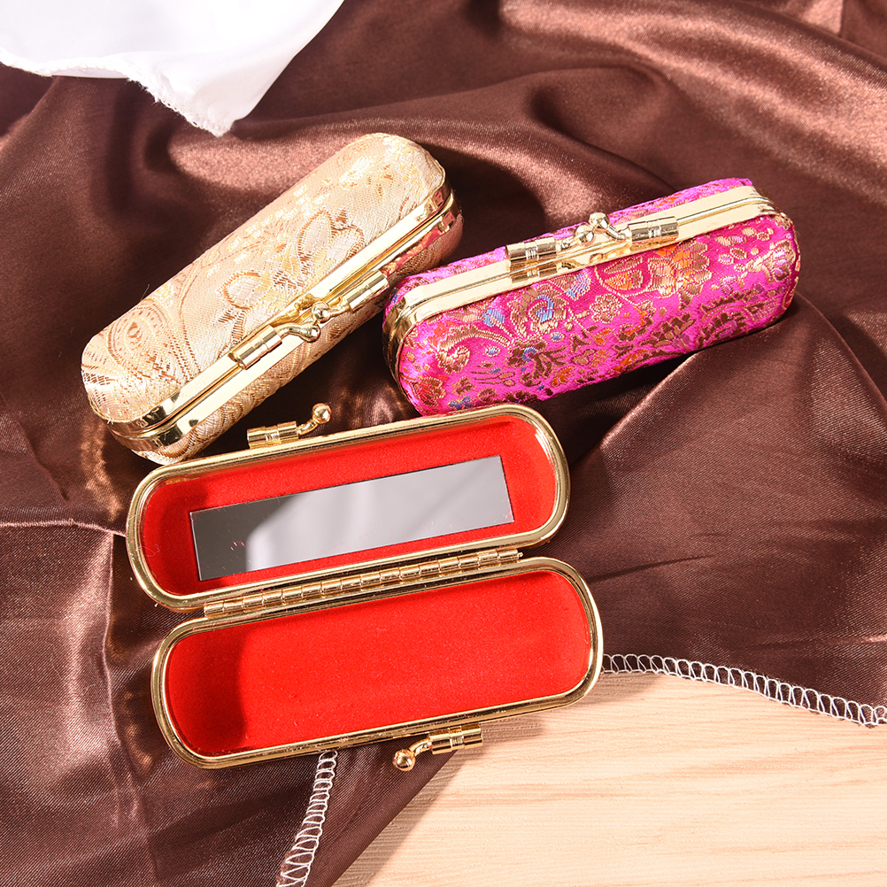 Beauty Makeup Box Set - Portable Mini Makeup Silk Box Retro