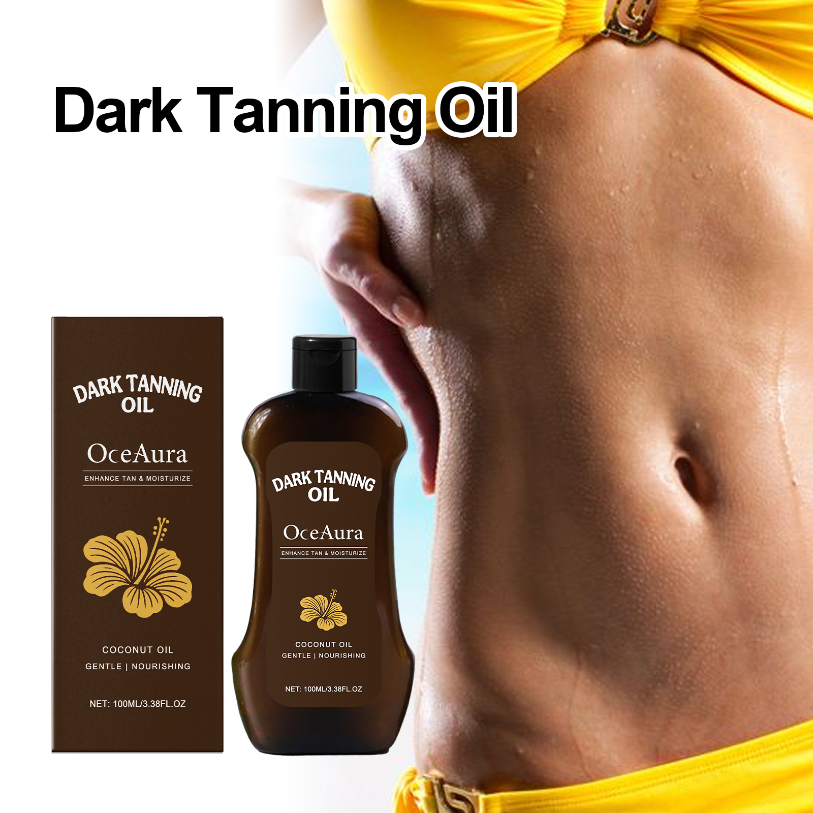 Body Shimmer Lotion - Summer Self Tanner Oil Tanned Intensifier