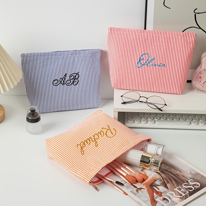 Embroidered Name Wash Bag Cust - Beauty Makeup Names reseña y precio