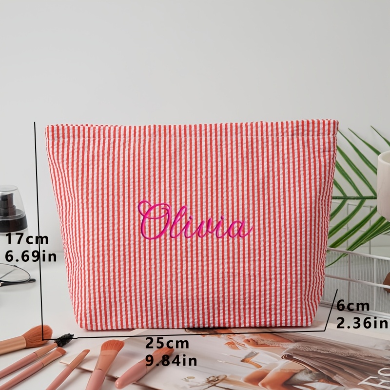 Embroidered Name Wash Bag Cust - Beauty Makeup Names reseña y precio