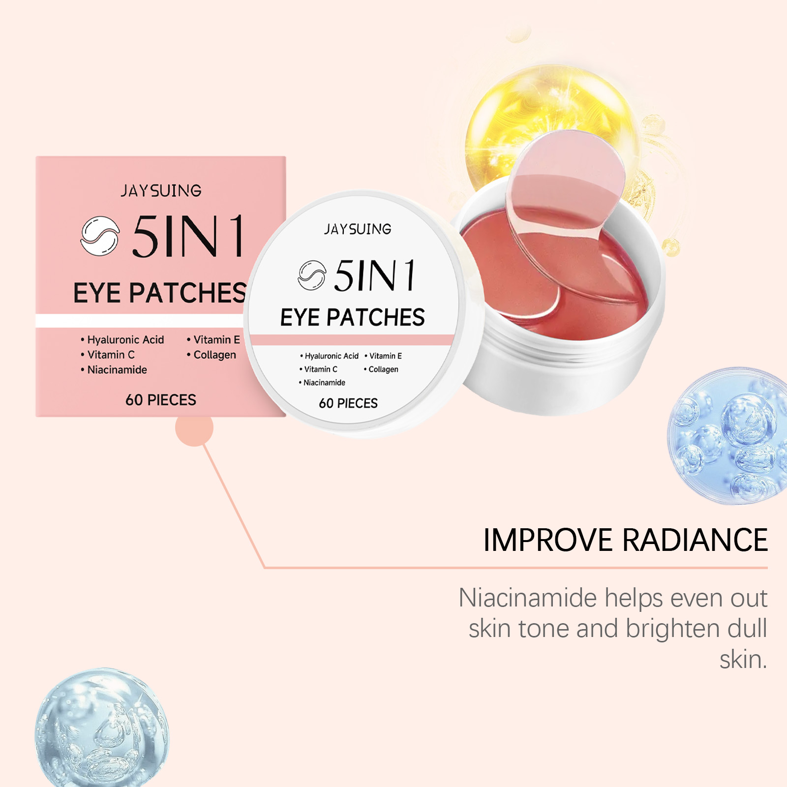 JAYSUING 5-in-1 under Eye Patc - Collagen Eye Patch reseña y precio