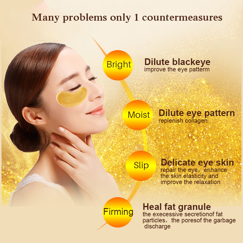 10/20pcs Golden Crystal Collag - Collagen Eye Patch reseña y precio