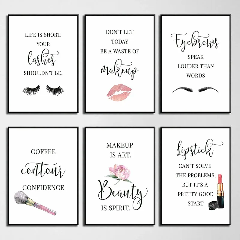 Makeup Quotes Poster Eyelash E - Beauty Makeup Quotes reseña y precio
