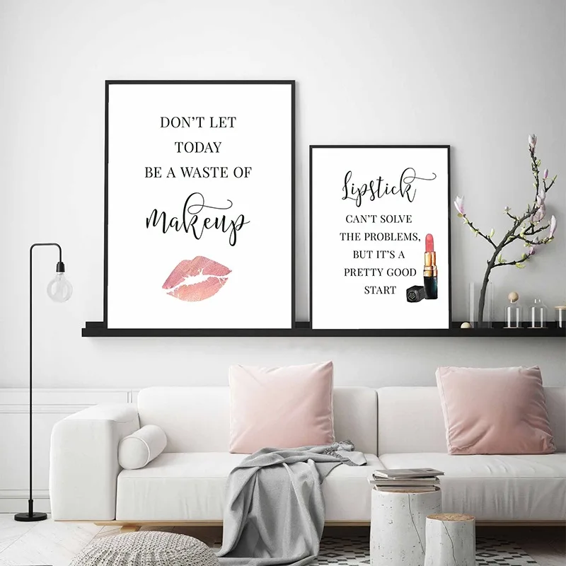 Makeup Quotes Poster Eyelash E - Beauty Makeup Quotes reseña y precio