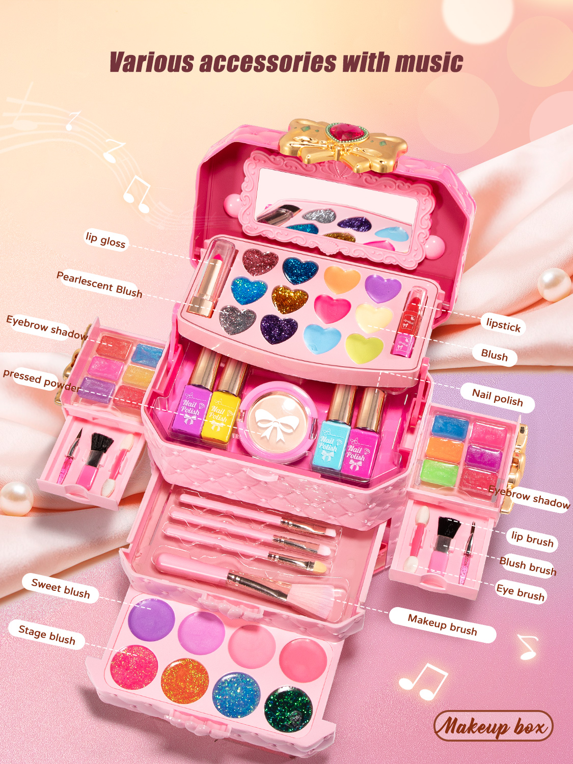 Girls Makeup Kit Baby Cosmetic - Beauty Makeup Games For Girls reseña y precio