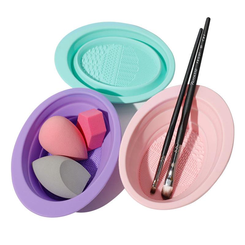 Folding Powder Puff Cleaning B - Blush Brush Kabuki reseña y precio