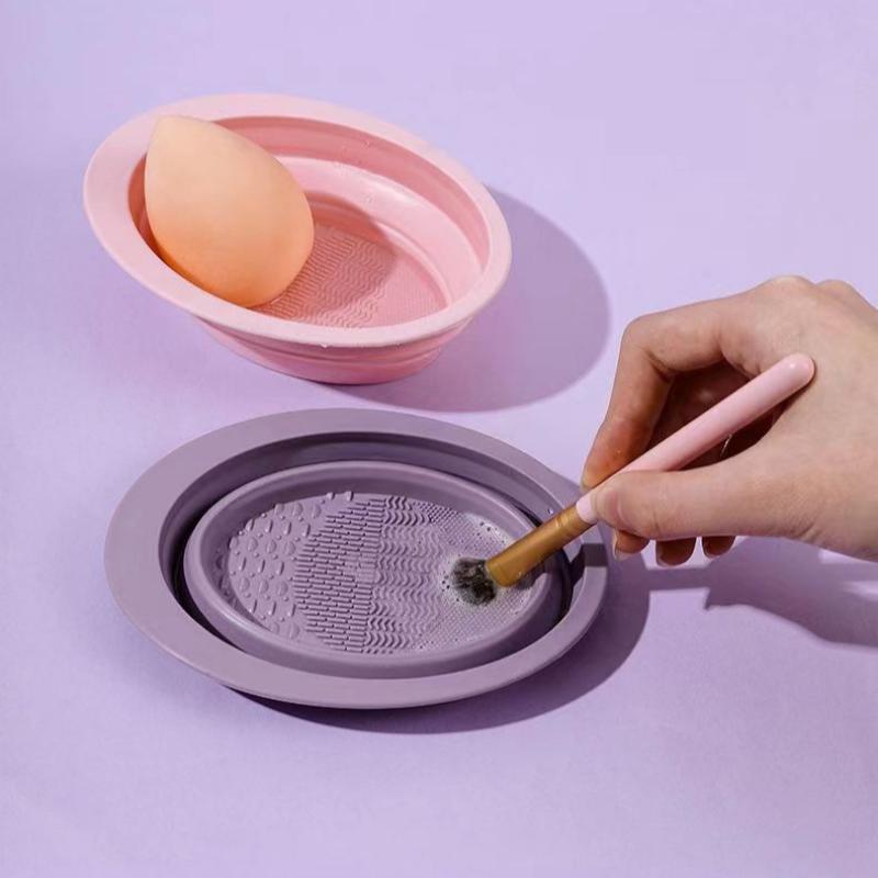 Folding Powder Puff Cleaning B - Blush Brush Kabuki reseña y precio
