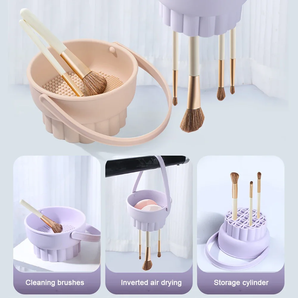 1PC Silicone Washing Bowl Make - Blush Brush Kabuki reseña y precio