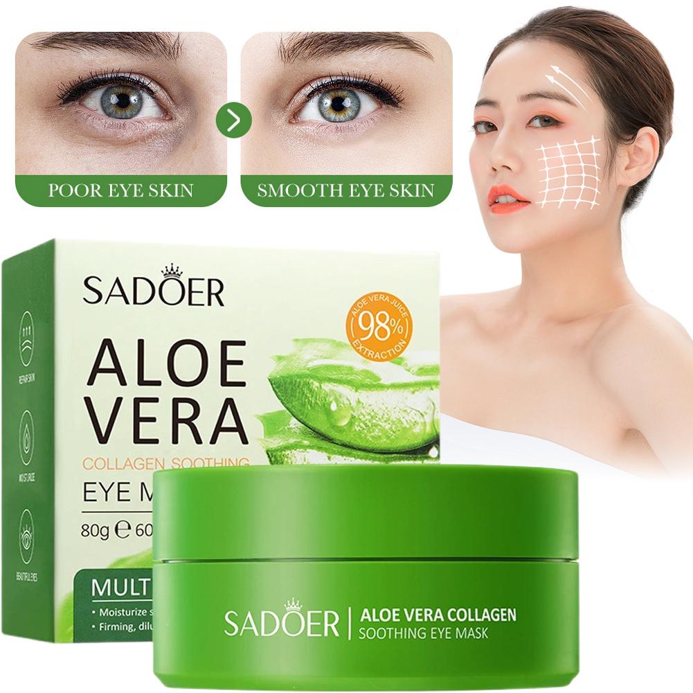60pcs Aloe Vera Collagen Under - Collagen Eye Patch reseña y precio