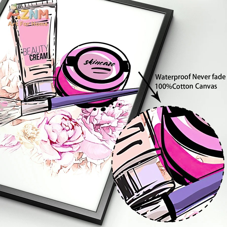 AZNM Pink Nail Makeup Canvas W - Beauty Makeup Quotes reseña y precio