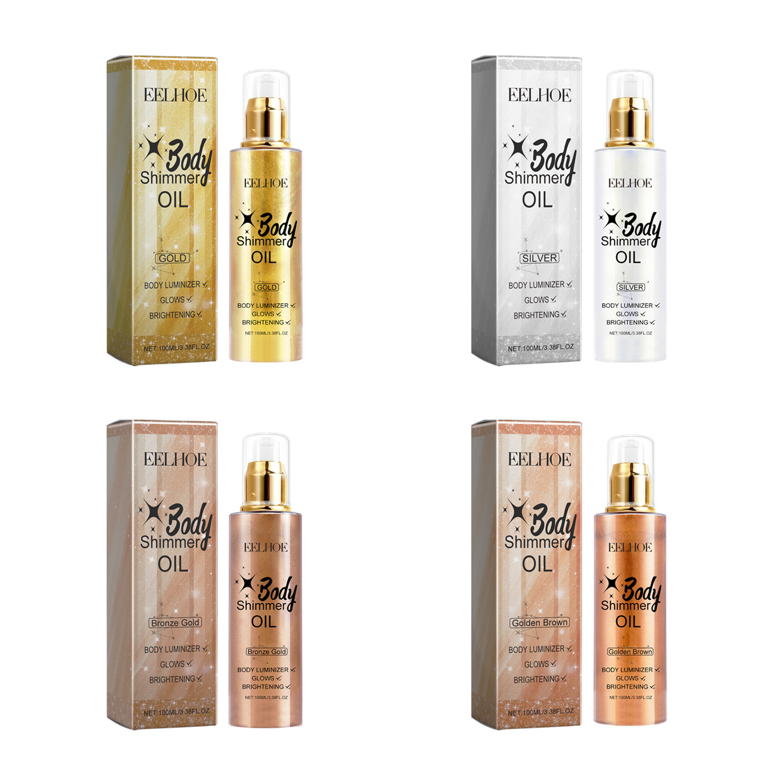 EELHOE 3D Body Oil with Shimme - Body Shimmer Lotion reseña y precio
