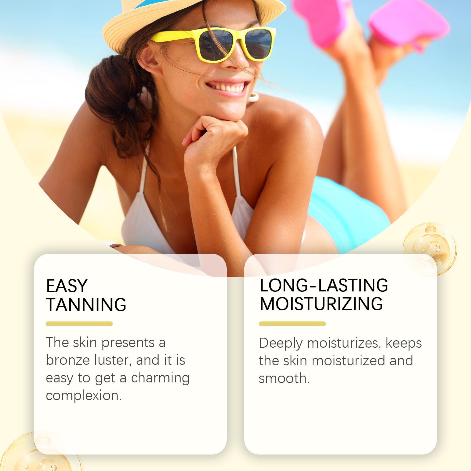 Oceaura Tanning Cream Anti-Ult - Body Shimmer Lotion reseña y precio