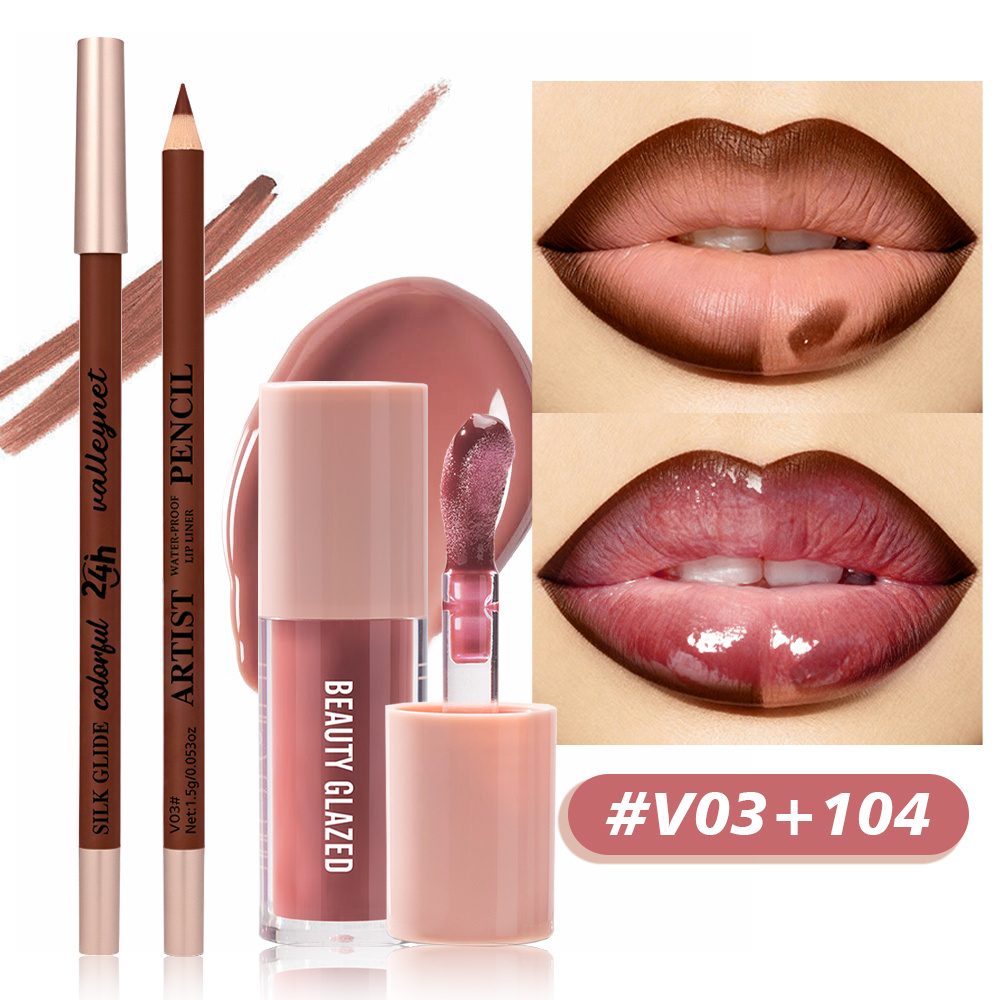 2Pcs/Set Matte Velvet Lip Line - Beauty Makeup Tutorial reseña y precio