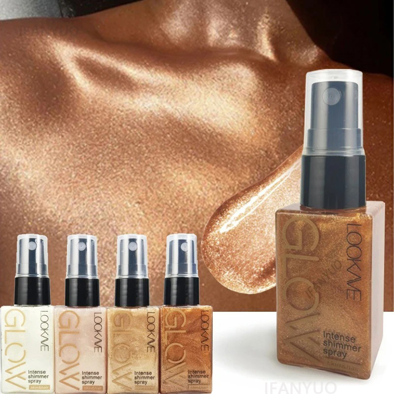 Pearlescent Glitter Spray Shim - Body Shimmer Lotion reseña y precio