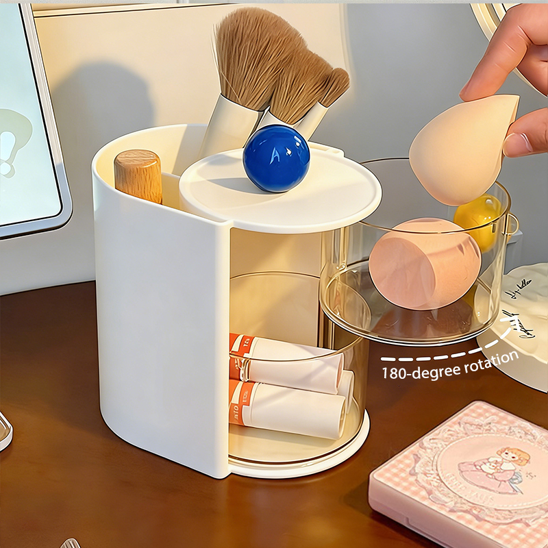 2-in-1 Rotatable Makeup Brushe - Blush Brush Kabuki reseña y precio