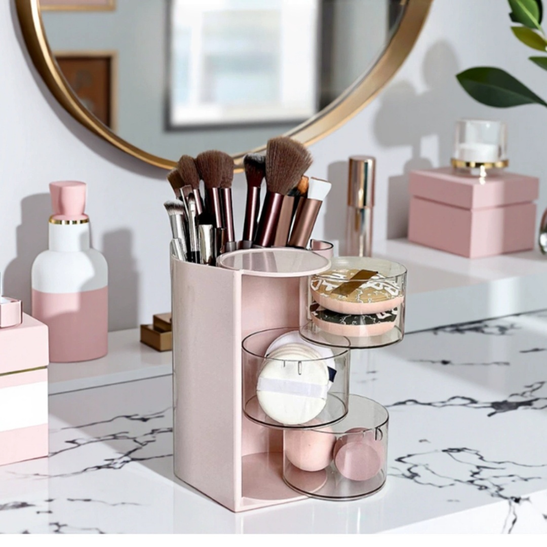 Rotating Cosmetic Storage Box, - Blush Brush Kabuki reseña y precio