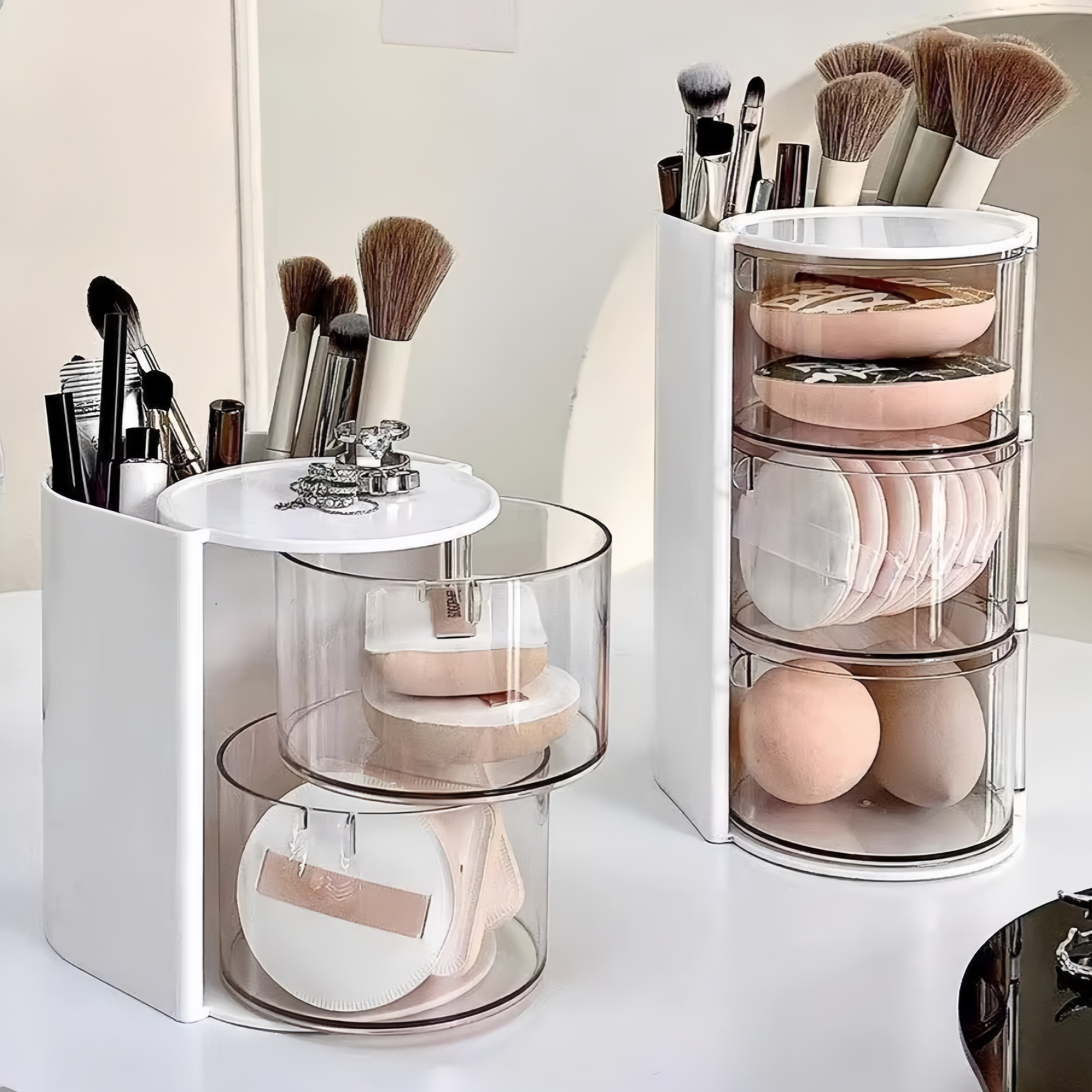 Rotating Cosmetic Storage Box, - Blush Brush Kabuki reseña y precio