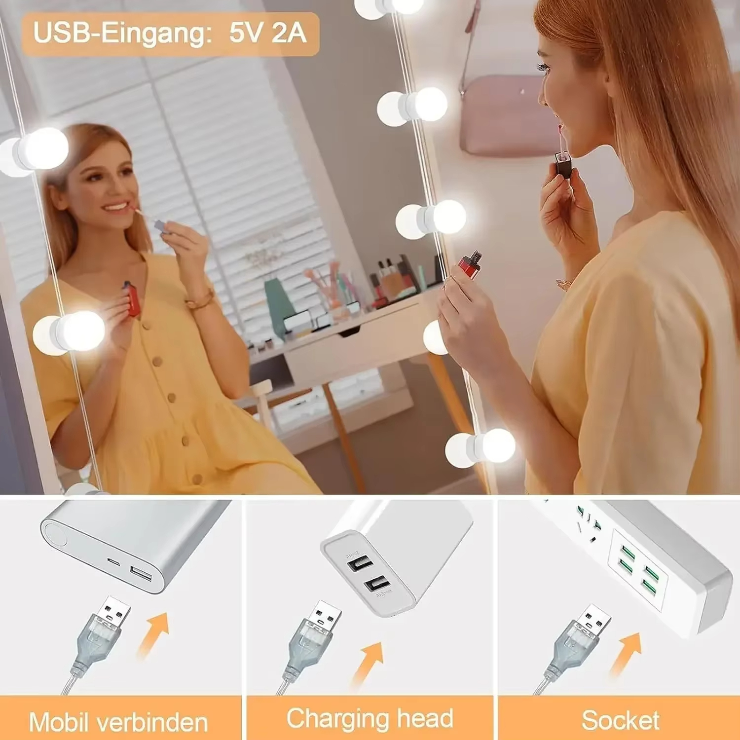 10LED Makeup Mirror Light Bulb - Beauty Makeup Light reseña y precio