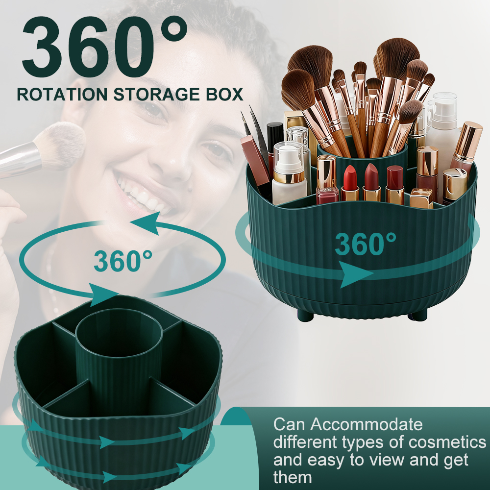 360° Rotating makeup Storage B - Beauty Makeup Box Set reseña y precio