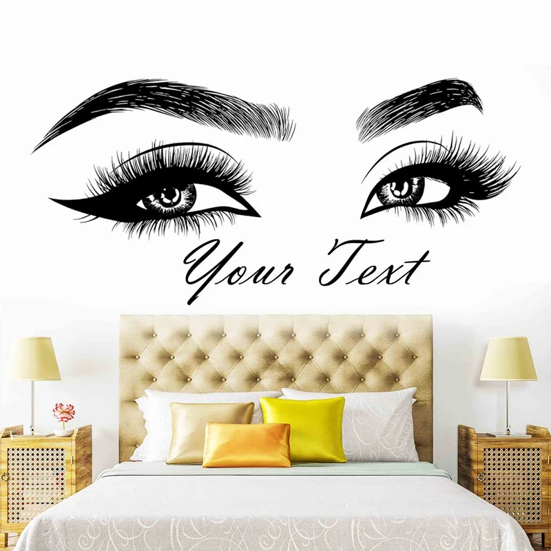 Eyelashes Brows Vinyl Sticker  - Beauty Makeup Quotes reseña y precio