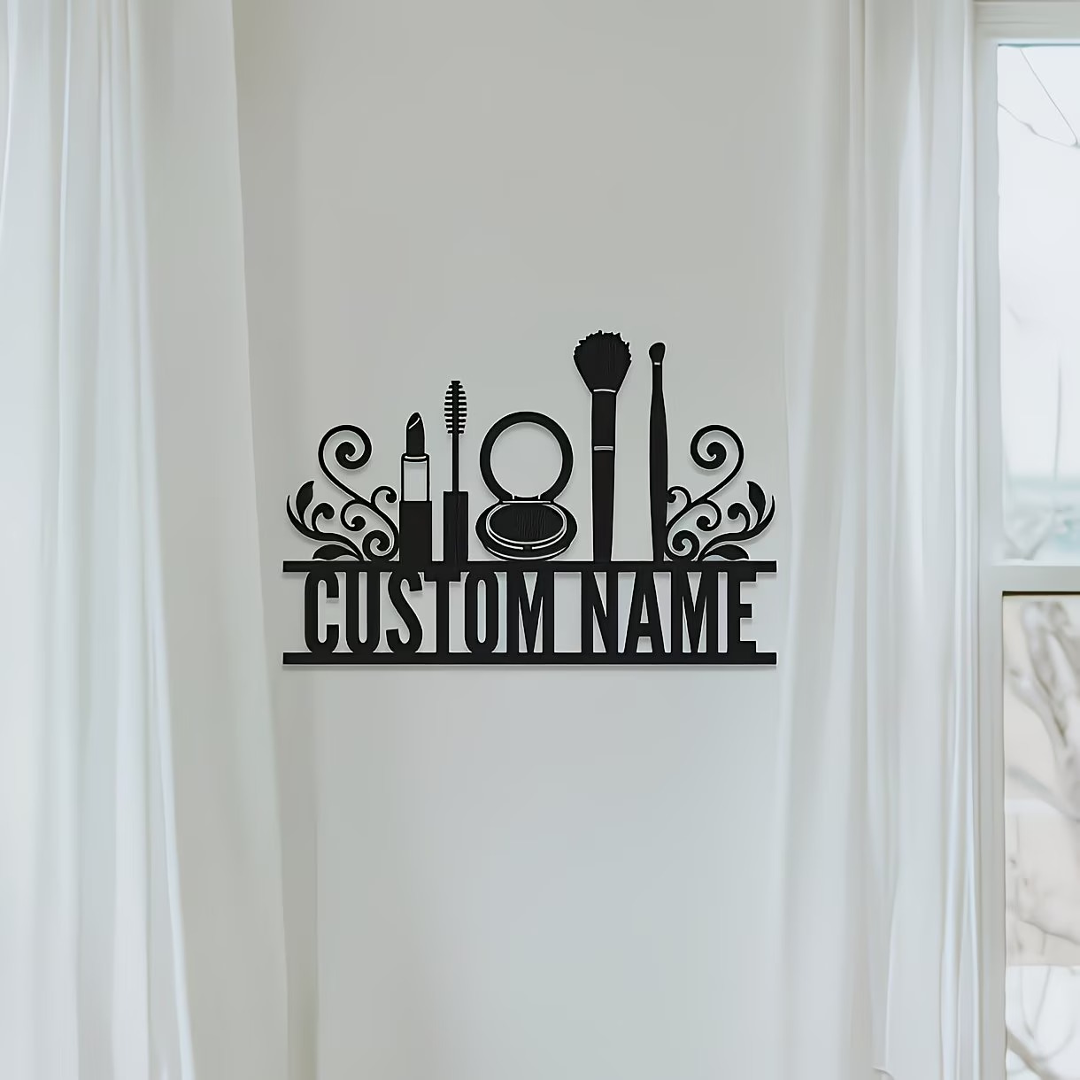 Personalized Metal Wall Decora - Beauty Makeup Names reseña y precio
