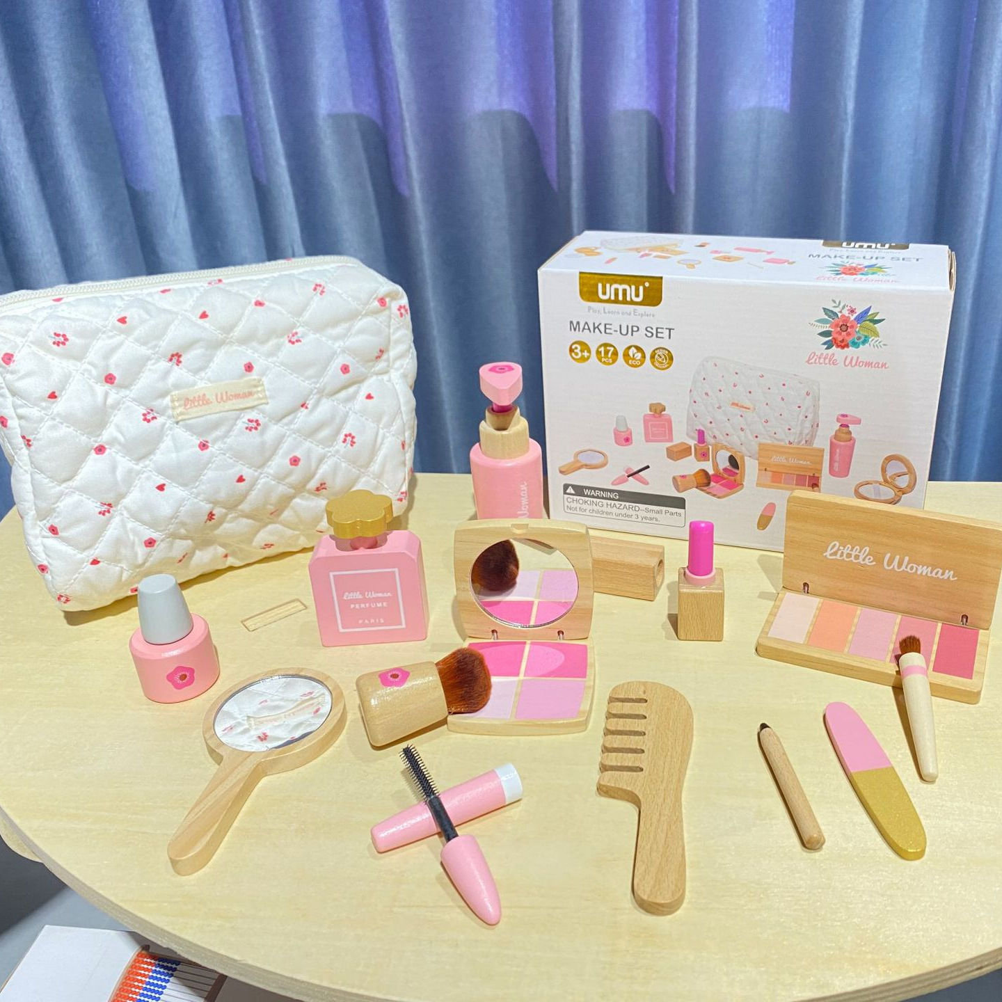 Makeup Toy Kits Wooden Makeup  - Beauty Makeup Games For Girls reseña y precio