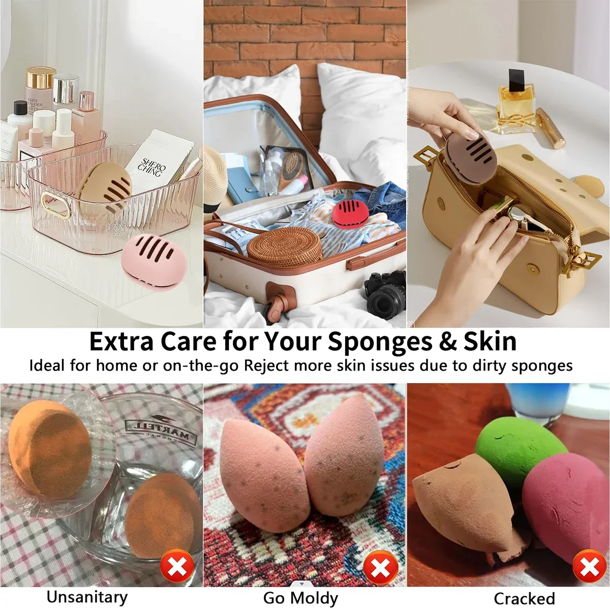 Eco-friendly Silicone Puff Sto - Beauty Makeup Box Set reseña y precio