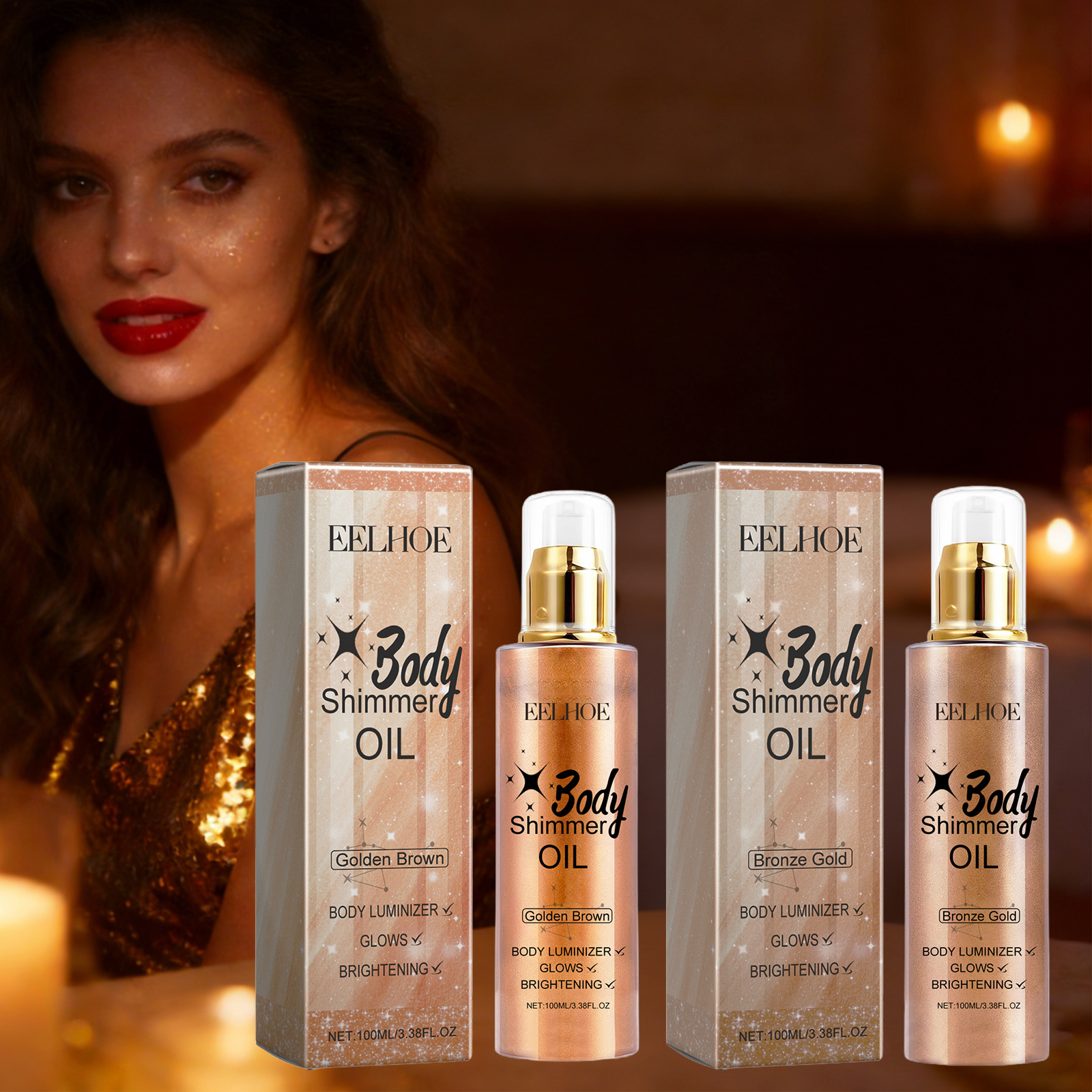 Shimmer Body Oil Long Lasting  - Body Shimmer Lotion reseña y precio