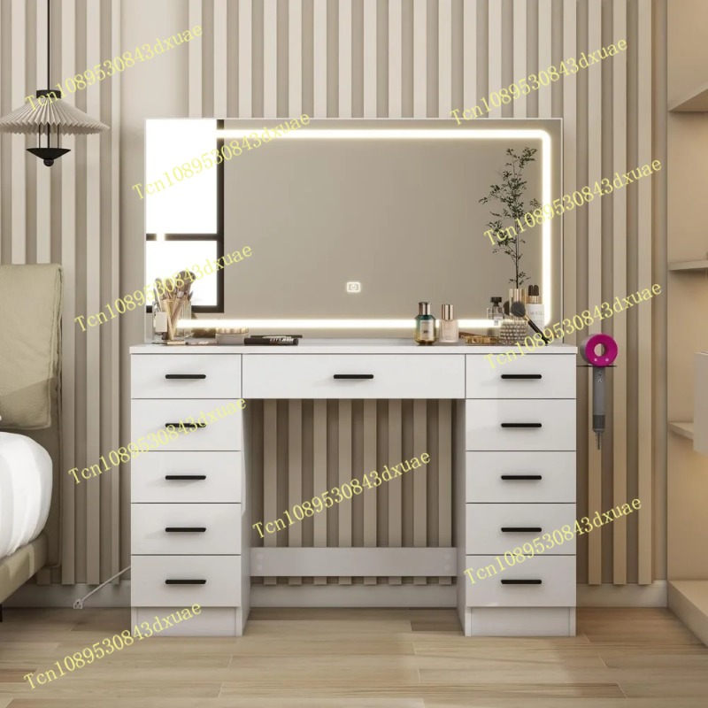 Glass Top Makeup Table with Mi - Beauty Makeup Light reseña y precio