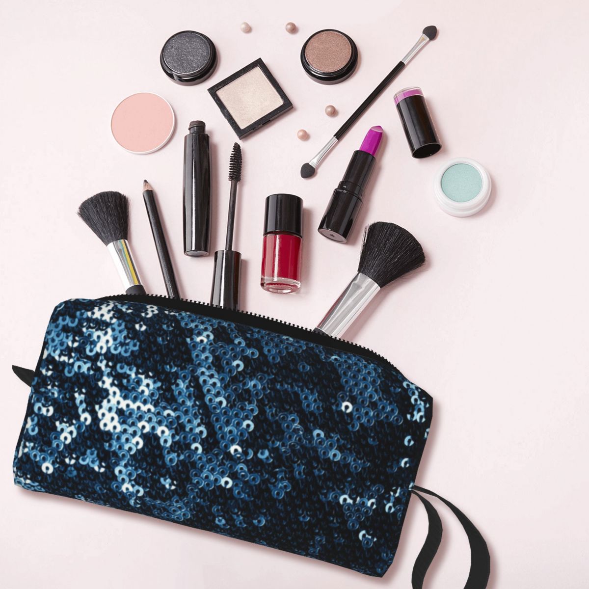Travel Blue Sequins Glitter Ed - Beauty Makeup Edit reseña y precio