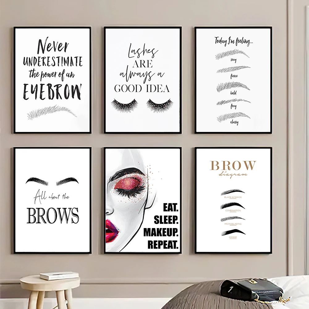 Fashion MakeUp Canvas Painting - Beauty Makeup Quotes reseña y precio