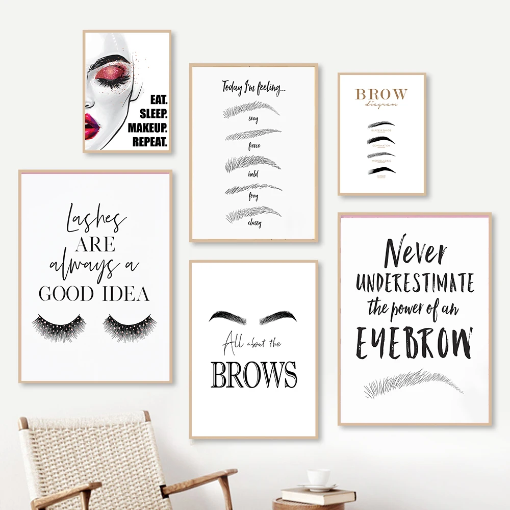Fashion MakeUp Canvas Painting - Beauty Makeup Quotes reseña y precio