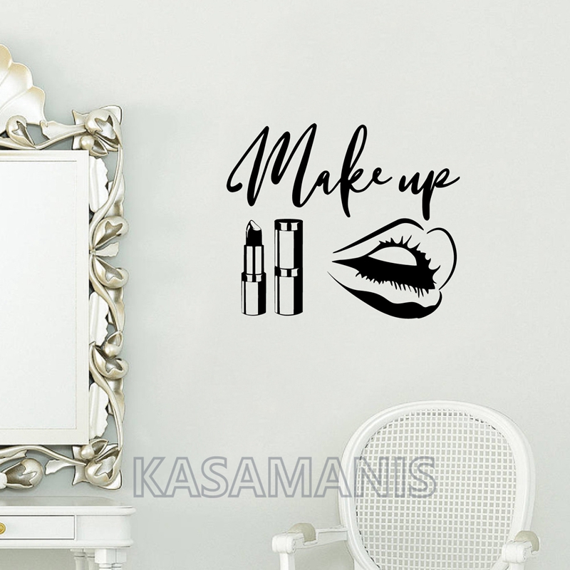 MakeUp Quote Wall Art Decals B - Beauty Makeup Quotes reseña y precio