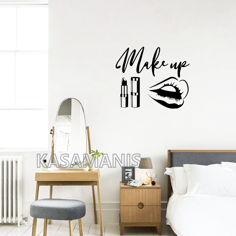 MakeUp Quote Wall Art Decals B - Beauty Makeup Quotes reseña y precio