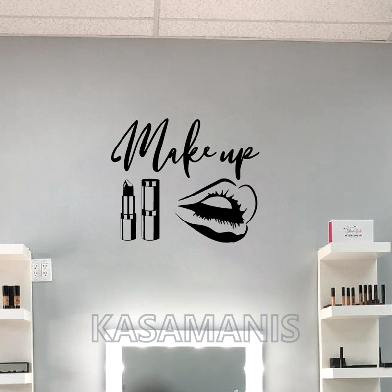 MakeUp Quote Wall Art Decals B - Beauty Makeup Quotes reseña y precio