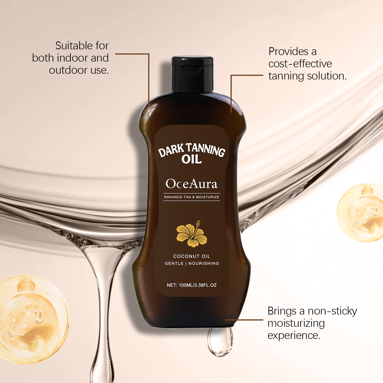 Summer Self Tanner Oil Tanned  - Body Shimmer Lotion reseña y precio